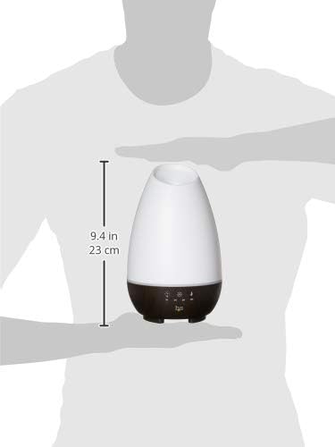 HealthSmart 500ML Essential Oil Diffuser for Large Rooms, Cool Mist Humidifier and Aromatherapy Diffuser, Adjustable Timer, Mist Mode and 7 LED Light Colors, White (Pack of 1)