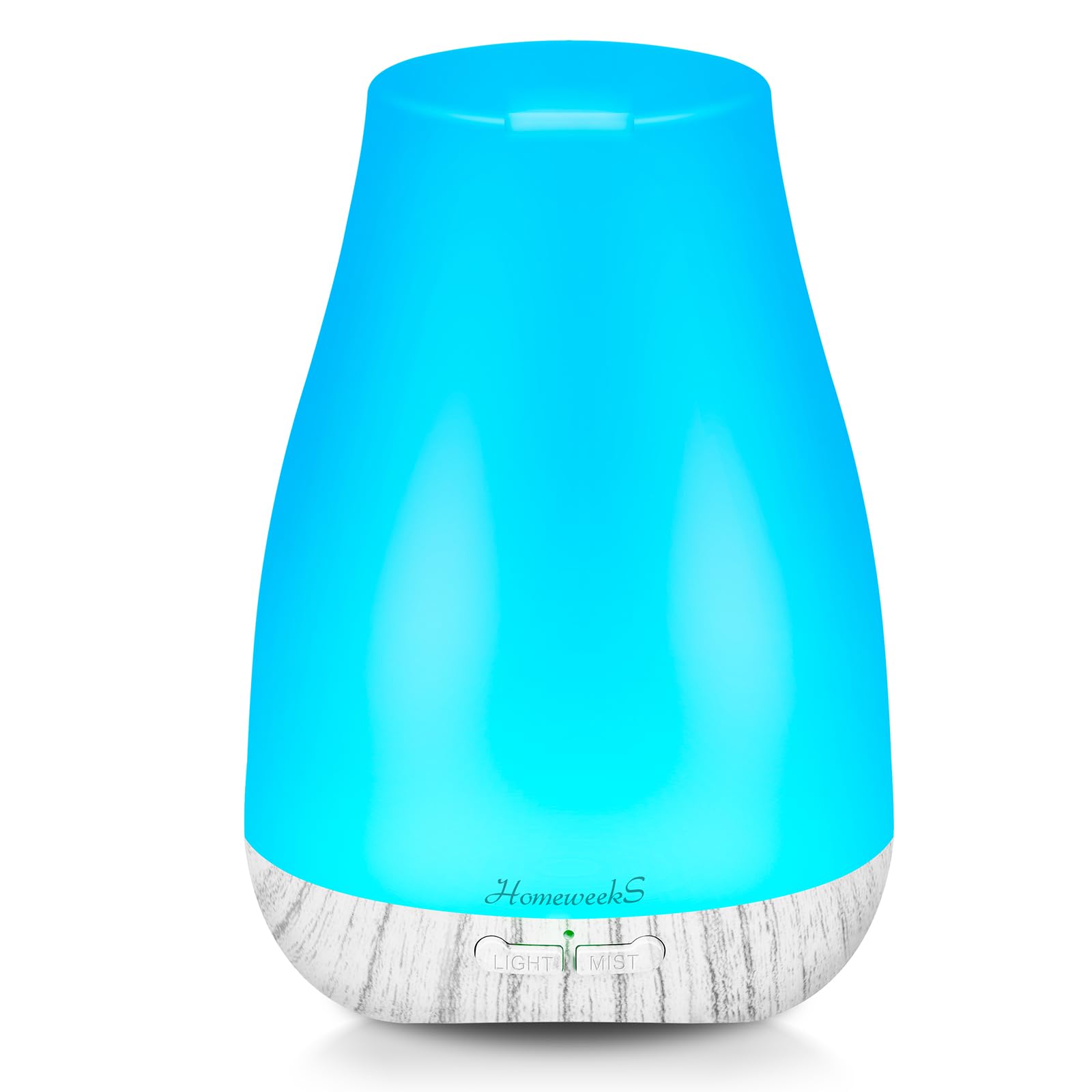 Homeweeks Diffusers, 100ml Colorful Essential Oil Diffuser with Adjustable Mist Mode, Auto Off Aroma for Bedroom/Office/Trip (100 ML 1 Pack)