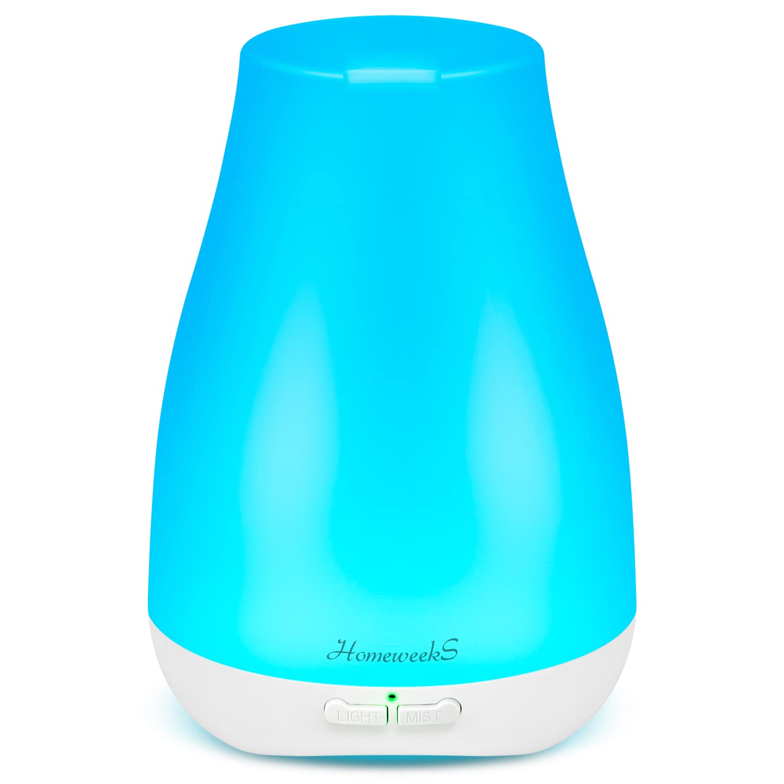 Homeweeks Diffusers, 100ml Colorful Essential Oil Diffuser with Adjustable Mist Mode, Auto Off Aroma for Bedroom/Office/Trip (100 ML 1 Pack)