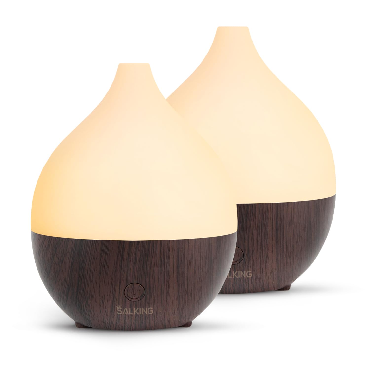 SALKING Essential Oil Diffuser, 100ml Small Aromatherapy Diffuser with Auto Shut-Off Function, Ultrasonic Diffusers for Essential Oils, Cool Mist Humidifier with Warm White Lights, for Office Home