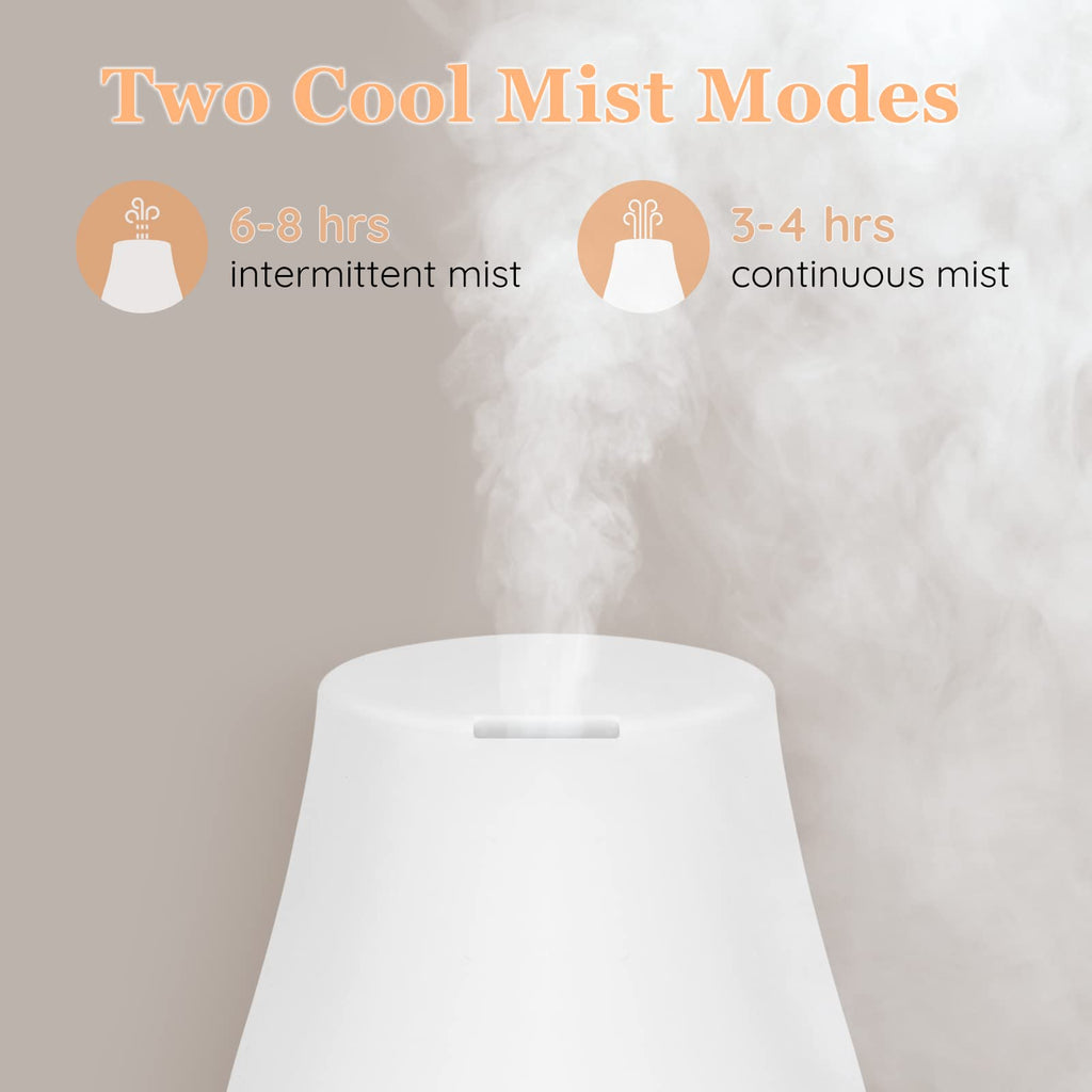 Homeweeks Diffusers, 100ml Colorful Essential Oil Diffuser with Adjustable Mist Mode, Auto Off Aroma for Bedroom/Office/Trip (100 ML 1 Pack)