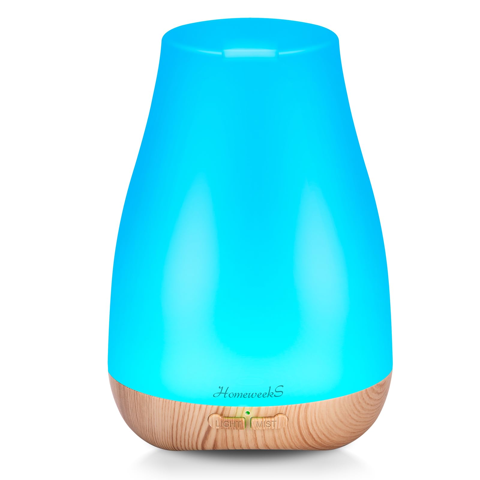 Homeweeks Diffusers, 100ml Colorful Essential Oil Diffuser with Adjustable Mist Mode, Auto Off Aroma for Bedroom/Office/Trip (100 ML 1 Pack)