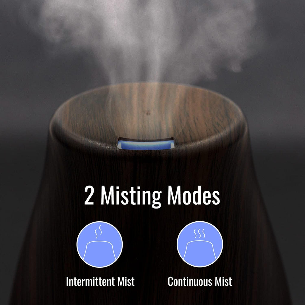 HealthSmart 500ML Essential Oil Diffuser for Large Rooms, Cool Mist Humidifier and Aromatherapy Diffuser, Adjustable Timer, Mist Mode and 7 LED Light Colors, White (Pack of 1)
