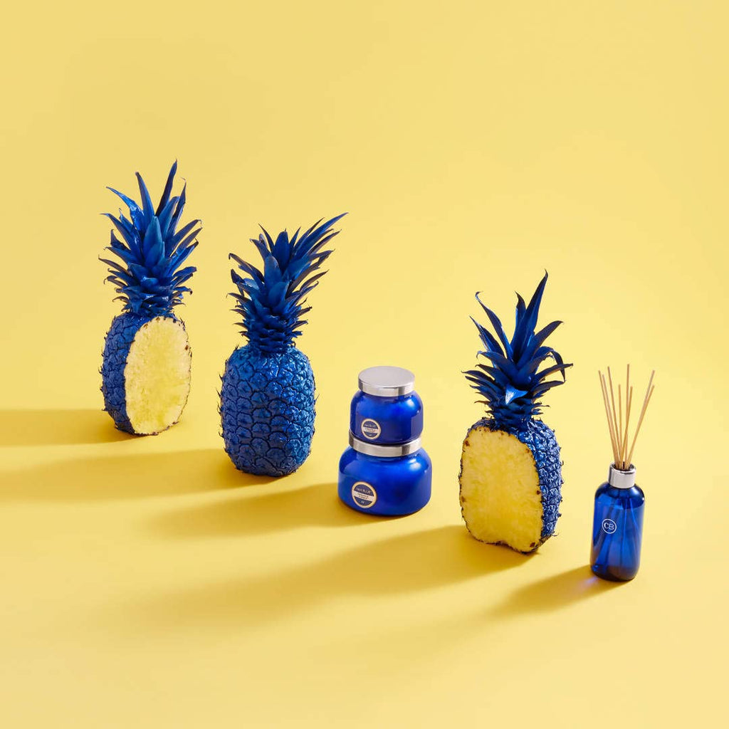 Capri Blue Volcano Reed Diffuser Set - Includes Reed Diffuser Sticks, Fragrance Oil, and Glass Bottle - Luxury Scented Room Fresheners - Cobalt Blue (8 fl oz)