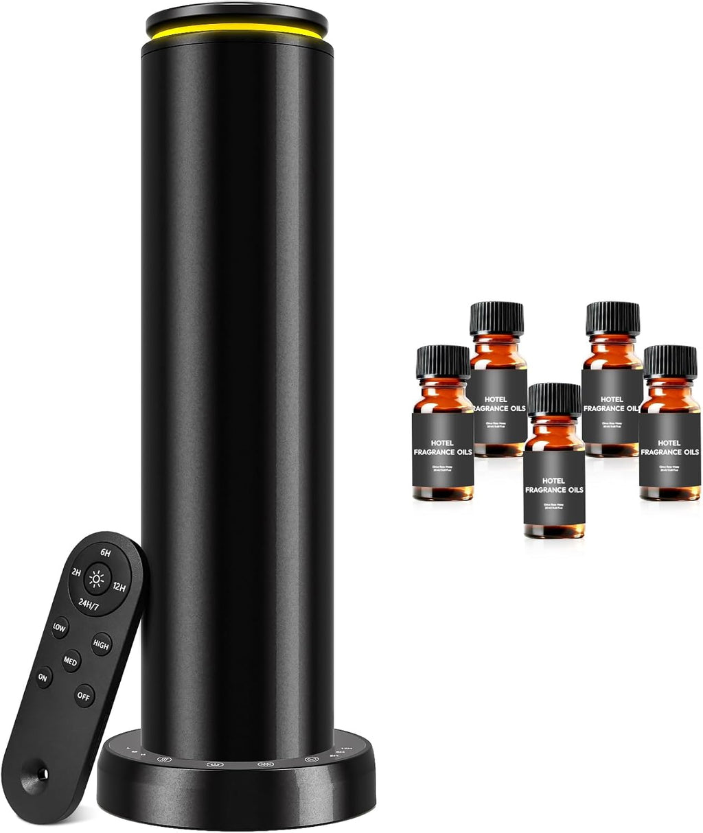 Waterless Scent Diffuser Starter Kit - 21000 ft³ Coverage,Hotel Collection Diffuser with Remote/LED Light,Suitable for Home, Office, Hotel