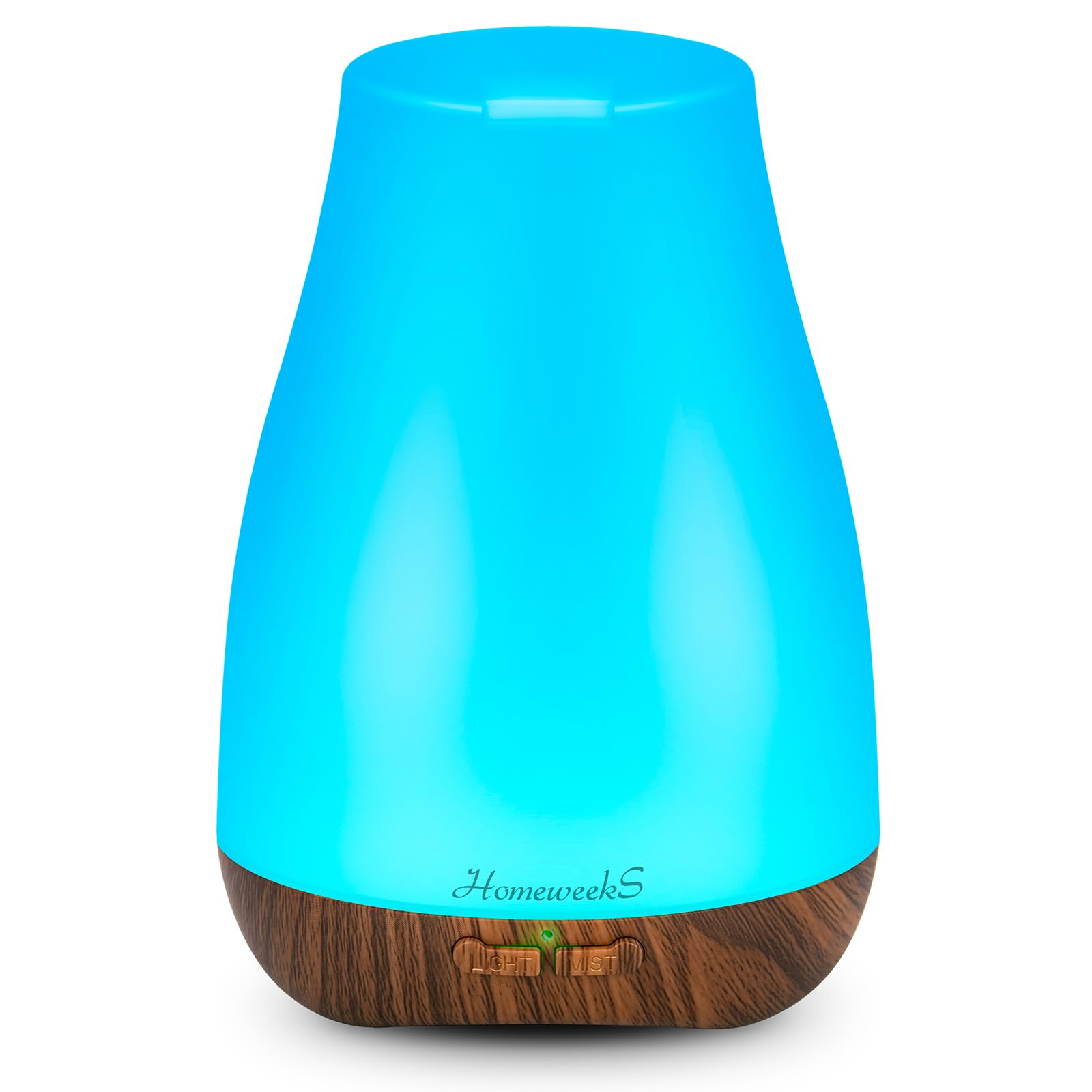 Homeweeks Diffusers, 100ml Colorful Essential Oil Diffuser with Adjustable Mist Mode, Auto Off Aroma for Bedroom/Office/Trip (100 ML 1 Pack)
