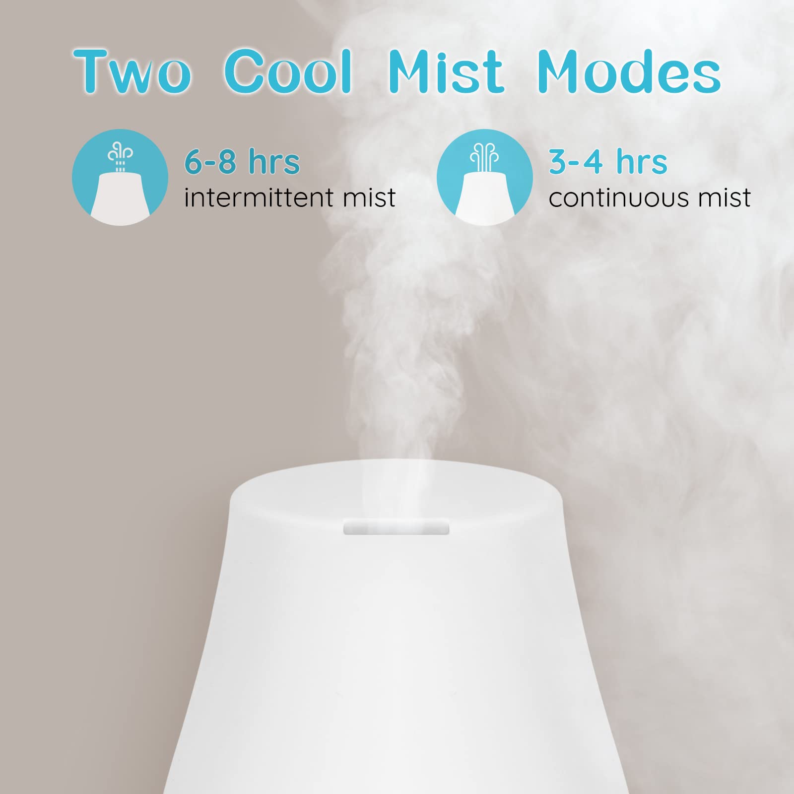 Homeweeks Diffusers, 100ml Colorful Essential Oil Diffuser with Adjustable Mist Mode, Auto Off Aroma for Bedroom/Office/Trip (100 ML 1 Pack)