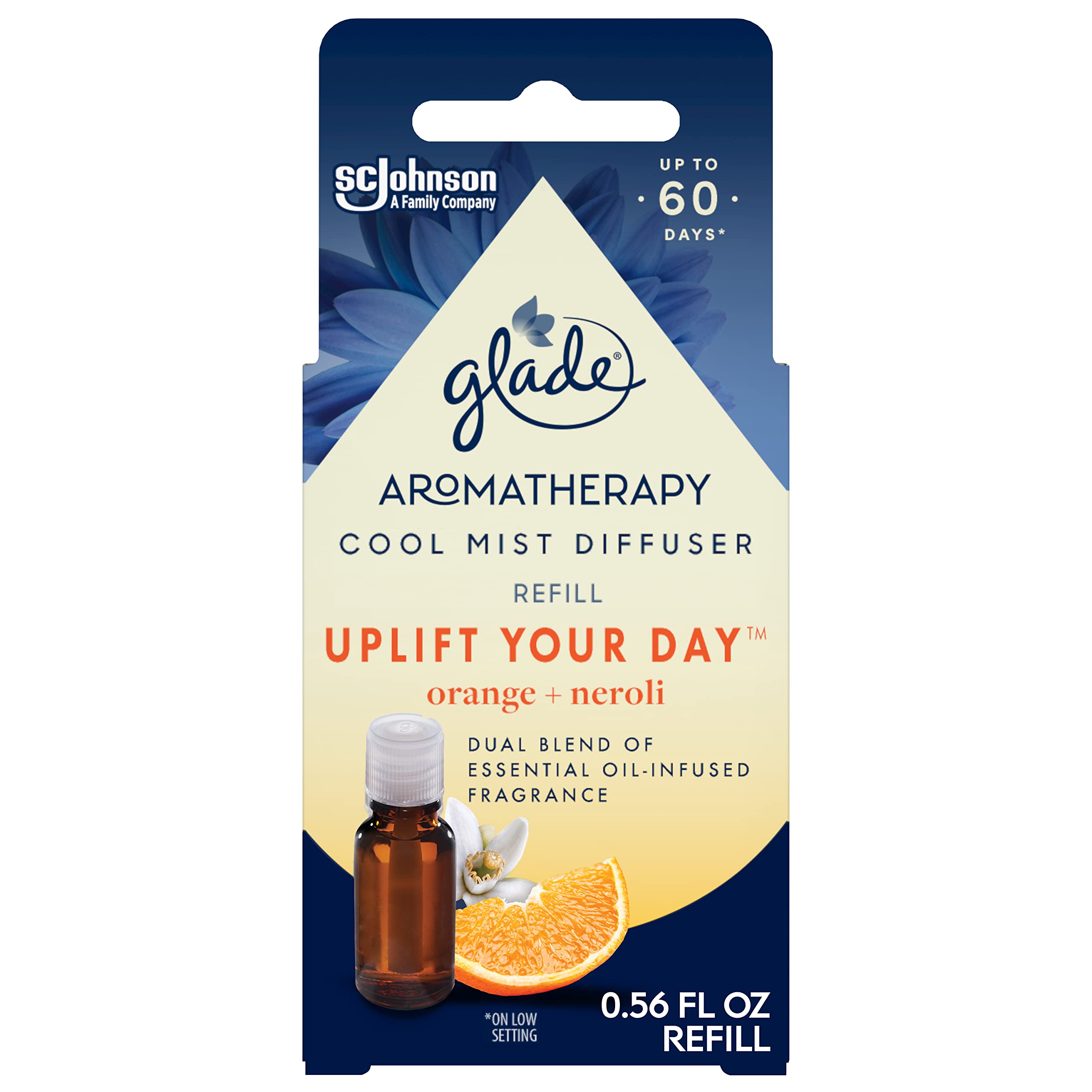 Glade Aromatherapy Diffuser & Essential Oil, Air Freshener for Home, Choose Calm Scent with Notes of Lavender & Sandalwood, 0.56 Fl Oz