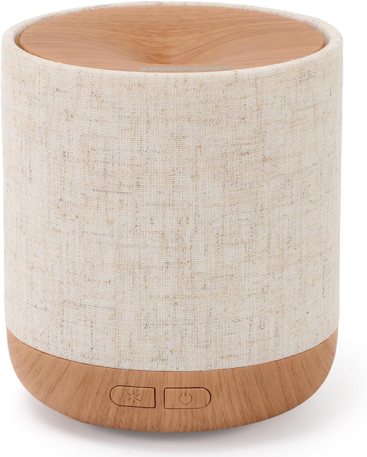 Essential Oil Diffuser 200ml with Fabric Cover and Night Lamp | Ultrasonic Aroma Diffuser | Humidifier w Lights | Room Decor | Small Humidifier for Bedroom | Gift (Light Brown)