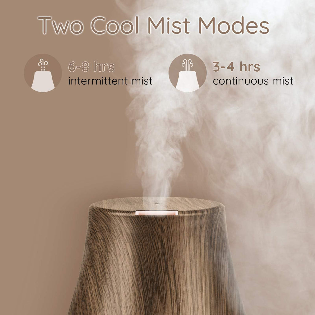 Homeweeks Diffusers, 100ml Colorful Essential Oil Diffuser with Adjustable Mist Mode, Auto Off Aroma for Bedroom/Office/Trip (100 ML 1 Pack)