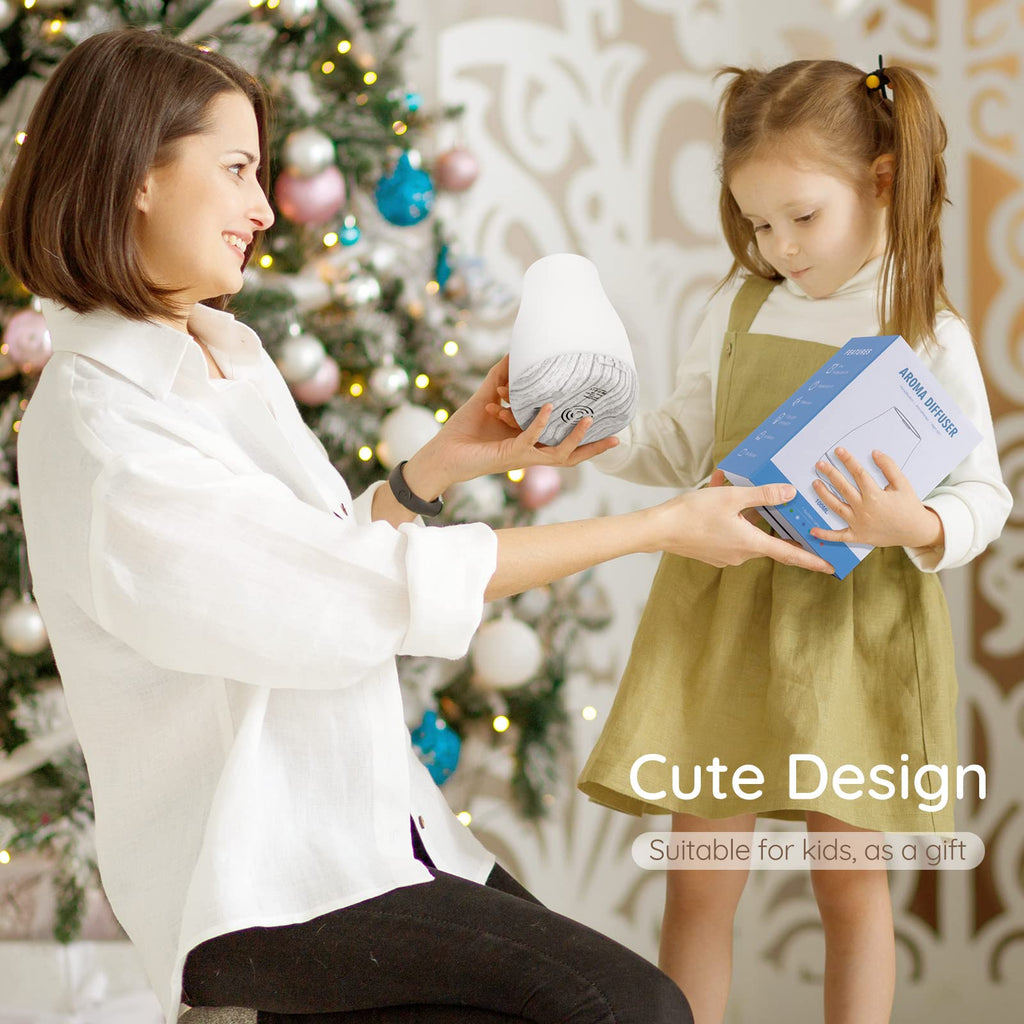 Homeweeks Diffusers, 100ml Colorful Essential Oil Diffuser with Adjustable Mist Mode, Auto Off Aroma for Bedroom/Office/Trip (100 ML 1 Pack)