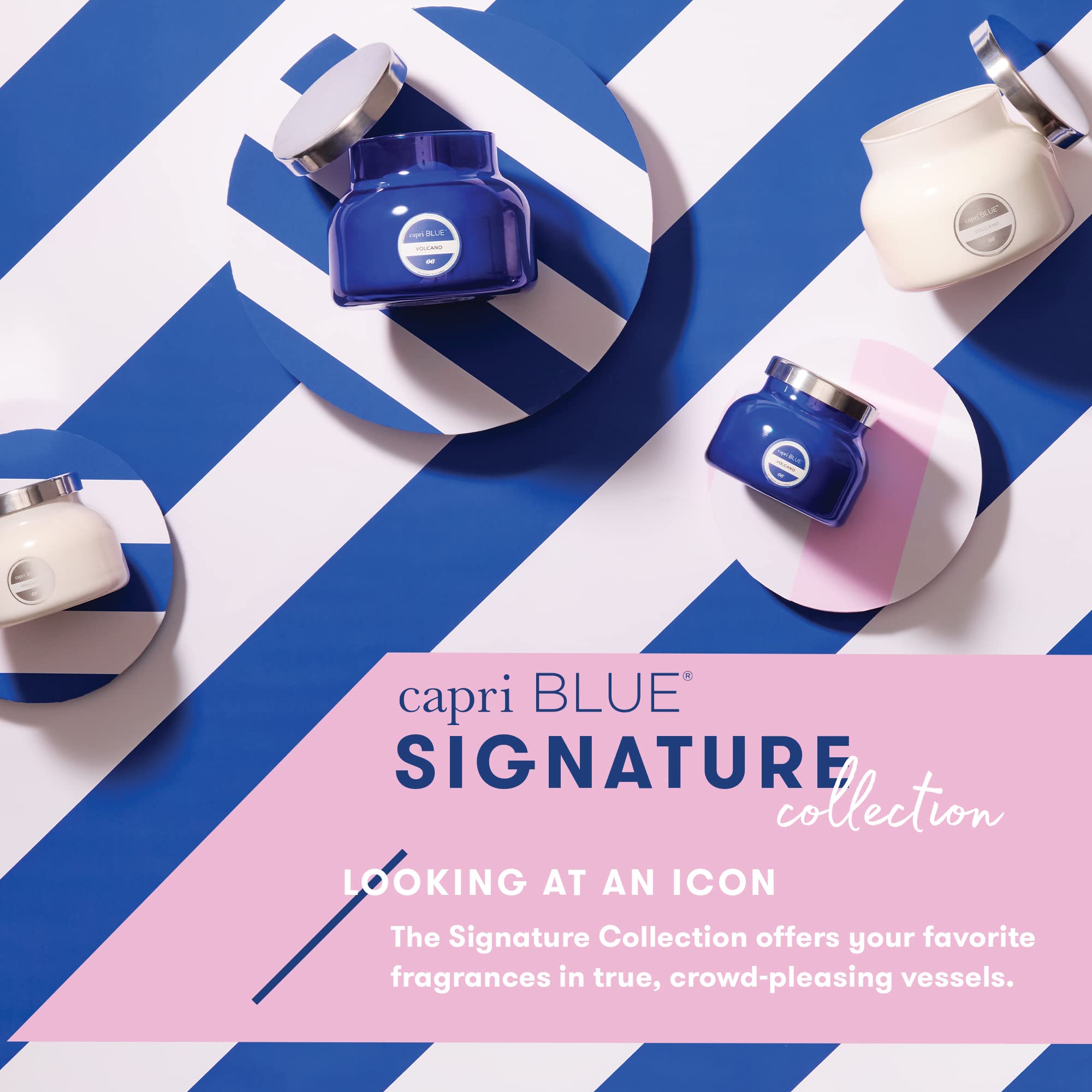 Capri Blue Volcano Reed Diffuser Set - Includes Reed Diffuser Sticks, Fragrance Oil, and Glass Bottle - Luxury Scented Room Fresheners - Cobalt Blue (8 fl oz)