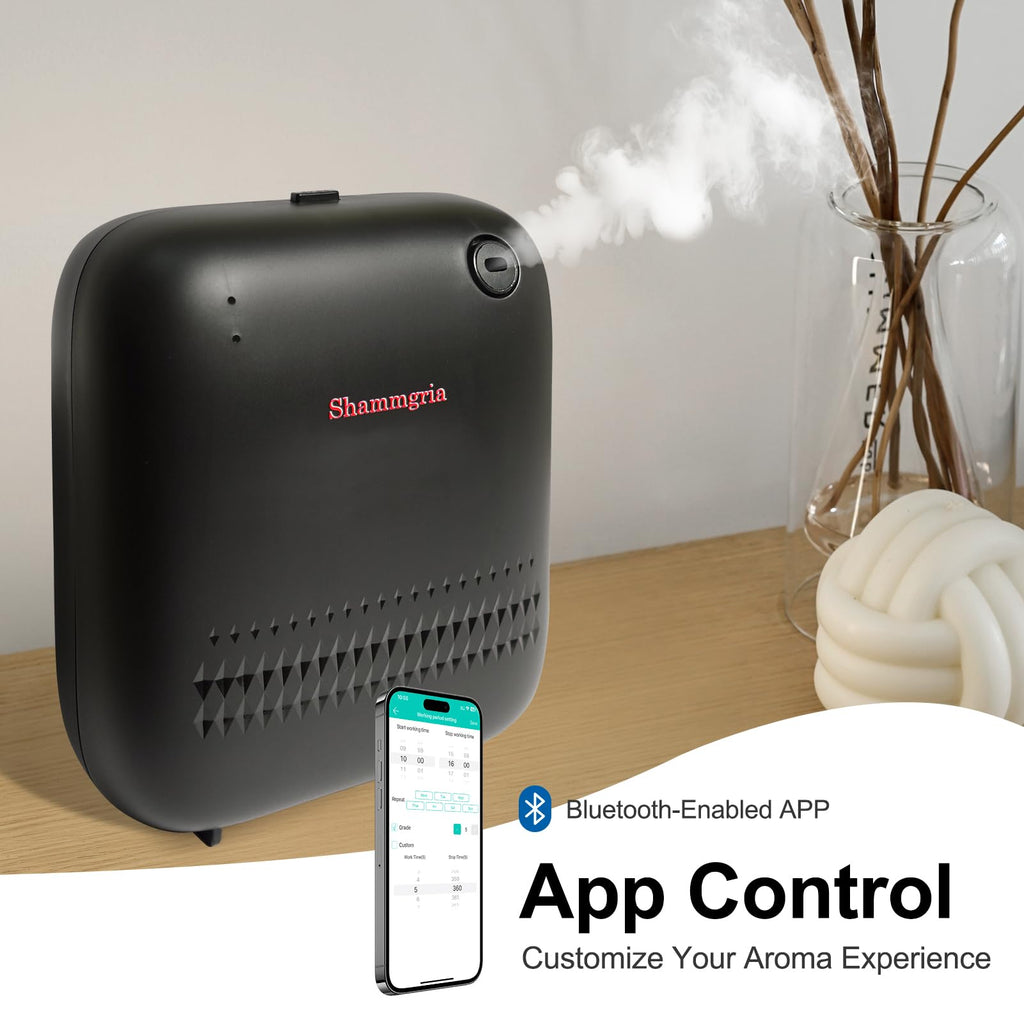 Battery-Powered Air Freshener Waterless Essential Oil Diffuser – 150mL Capacity, Smart Scent Diffuser for Rooms,Office & Commercial Use, Covers Up to 2000 sq.ft.Aromatherapy Scent Diffuser