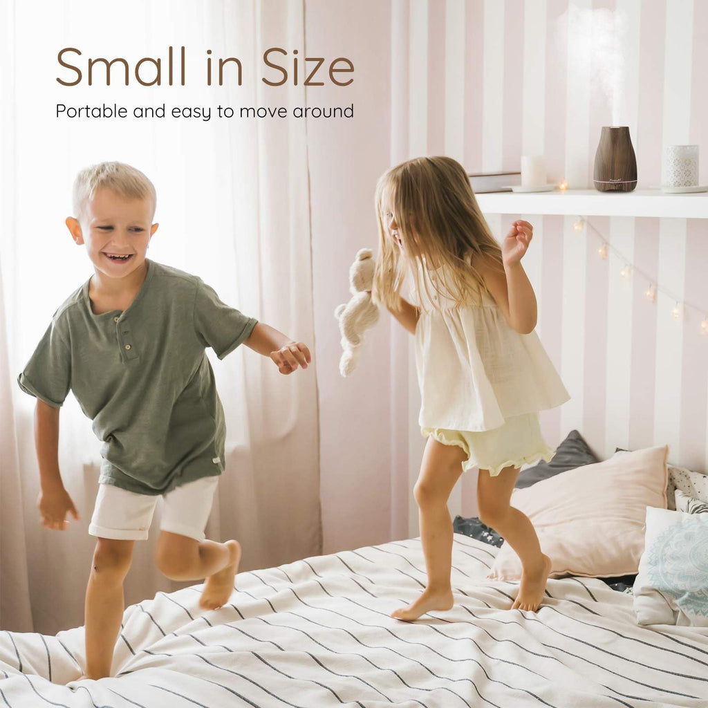 Homeweeks Diffusers, 100ml Colorful Essential Oil Diffuser with Adjustable Mist Mode, Auto Off Aroma for Bedroom/Office/Trip (100 ML 1 Pack)