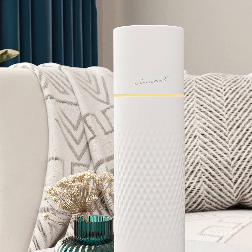 The AirScent Waterless Diffuser - Cold Air Scent Diffuser Oil Machine for Homes Offices Hotels and Spas - Aromatherapy Diffuser for Aesthetic Scenting - White - 4.05 Oz - Fragrance Oil Not Included
