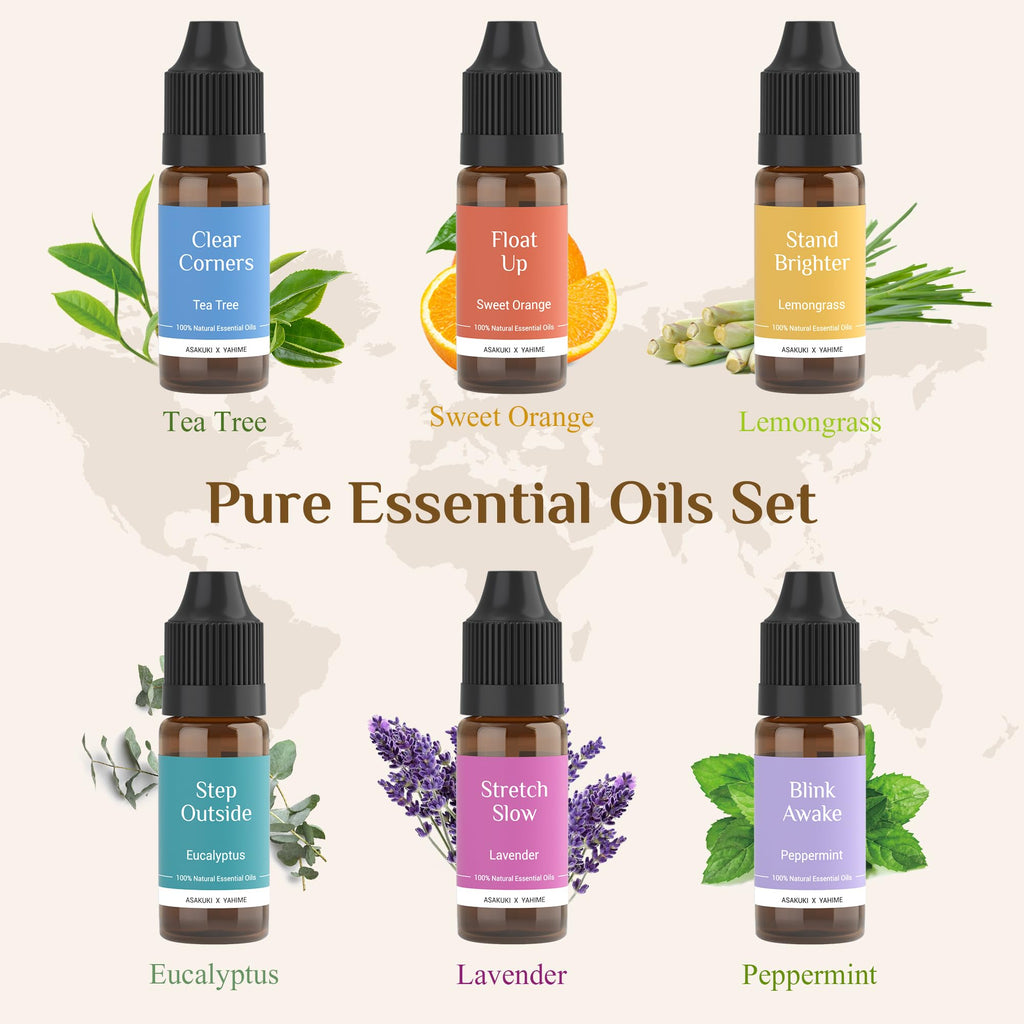 ASAKUKI 700 ml Premium Essential Oil Diffuser, 5 in 1 Ultrasonic Aromatherapy Fragrant Oil Vaporizer Humidifier, Timer and Auto-Off Safety Switch, 7 LED Light Colors, Valentine's Day Gift