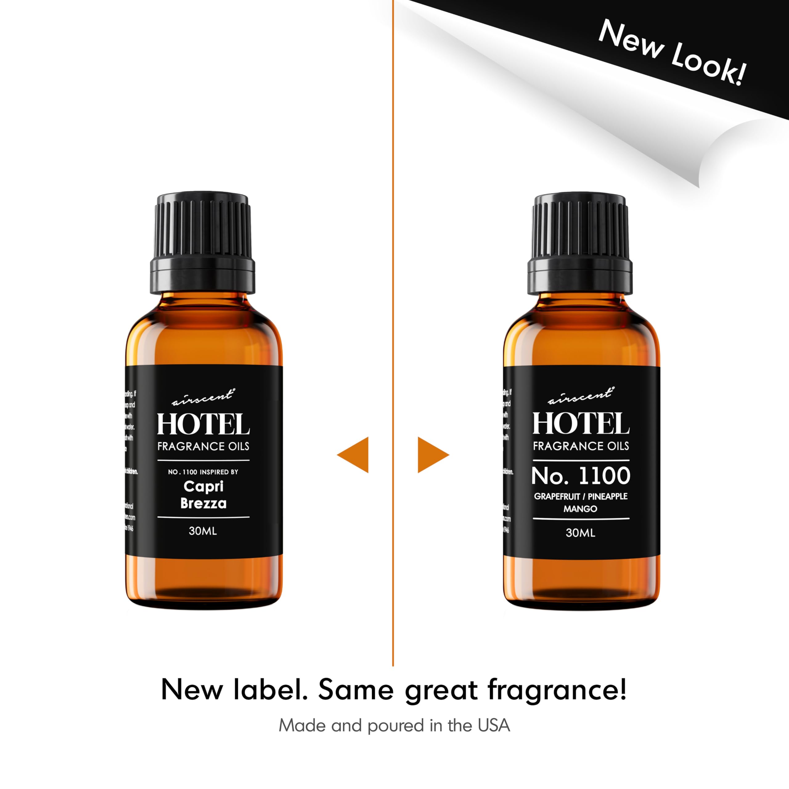 AirScent Capri Brezza Diffuser Oil No. 1100 - Volcano-Inspired Premium Fragrance Oil for Ultrasonic and Waterless Diffusers and Crafting - 120 mL, 4 fl oz Glass Bottle with Dropper