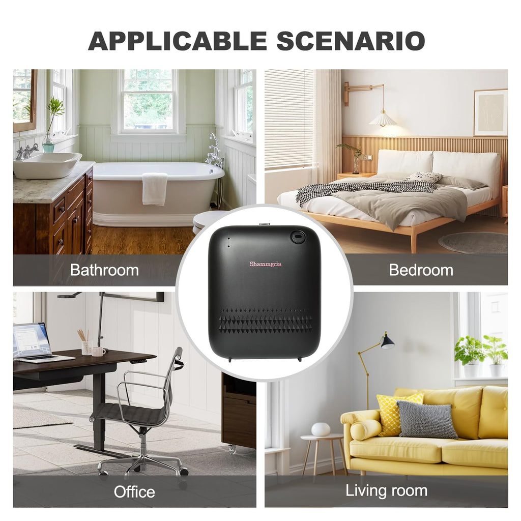 Battery-Powered Air Freshener Waterless Essential Oil Diffuser – 150mL Capacity, Smart Scent Diffuser for Rooms,Office & Commercial Use, Covers Up to 2000 sq.ft.Aromatherapy Scent Diffuser