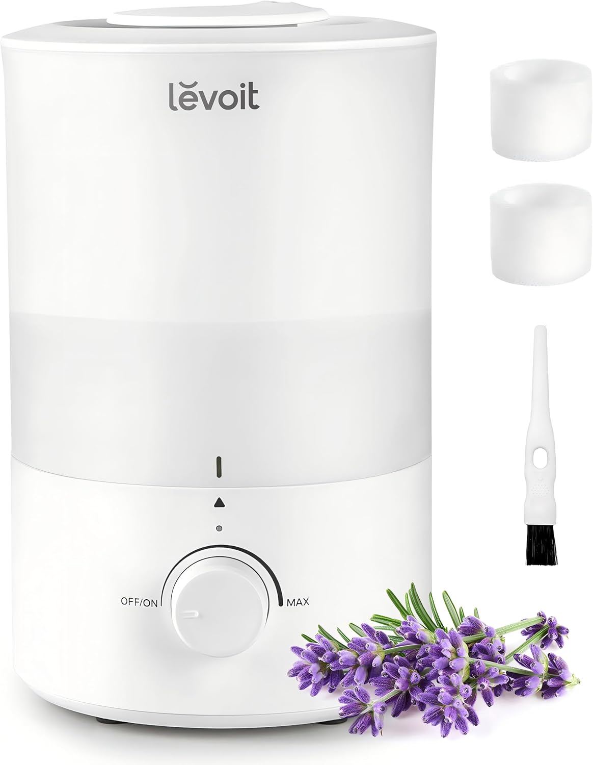 LEVOIT - Humidifiers for Bedroom - Quiet (3L Water Tank) - Cool Mist/Top Fill/Essential Oil Diffuser/25Watt - Home/Large Room - 360° Nozzle - Rapid Ultrasonic Humidification for Baby Nursery/Plant