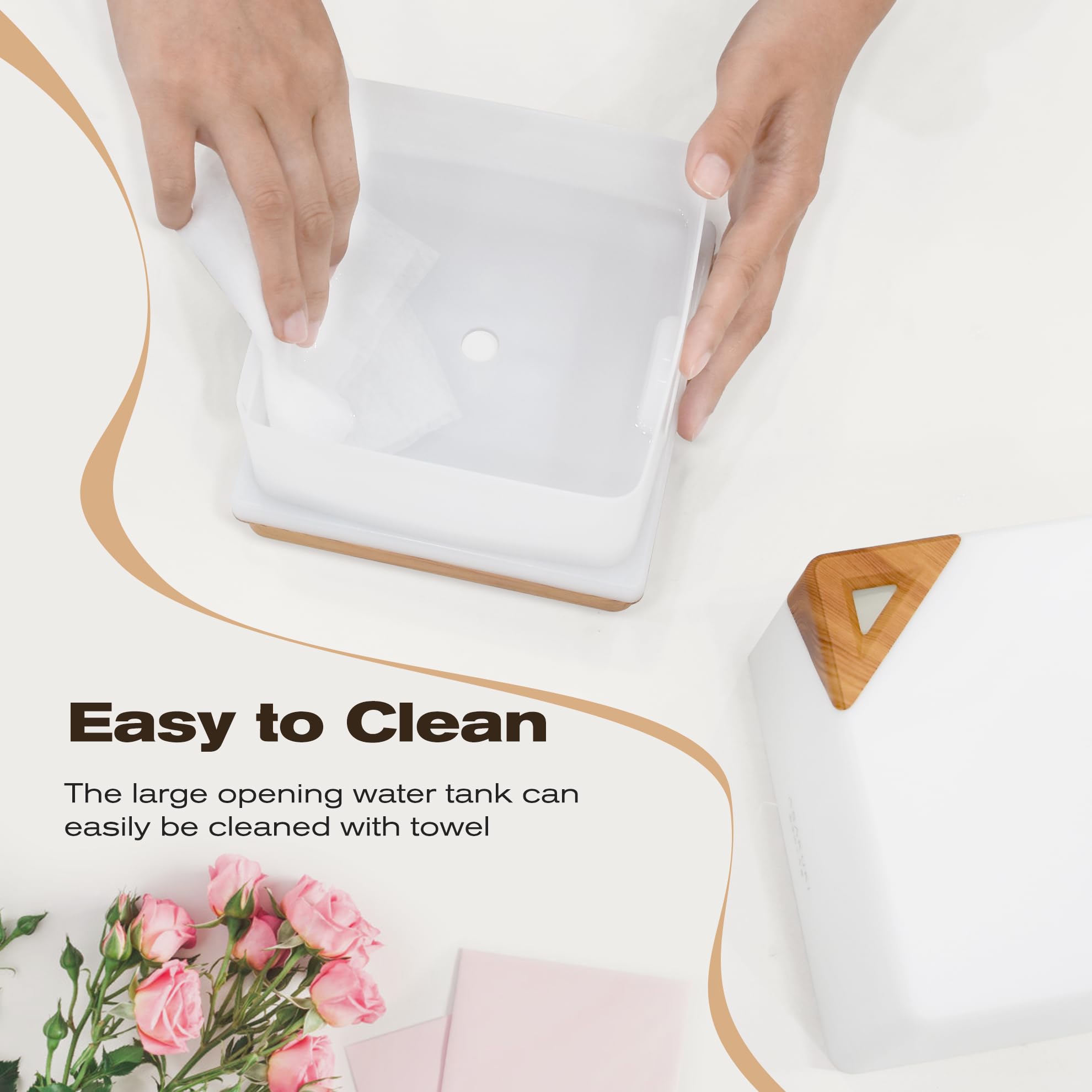 ASAKUKI 700 ml Premium Essential Oil Diffuser, 5 in 1 Ultrasonic Aromatherapy Fragrant Oil Vaporizer Humidifier, Timer and Auto-Off Safety Switch, 7 LED Light Colors, Valentine's Day Gift