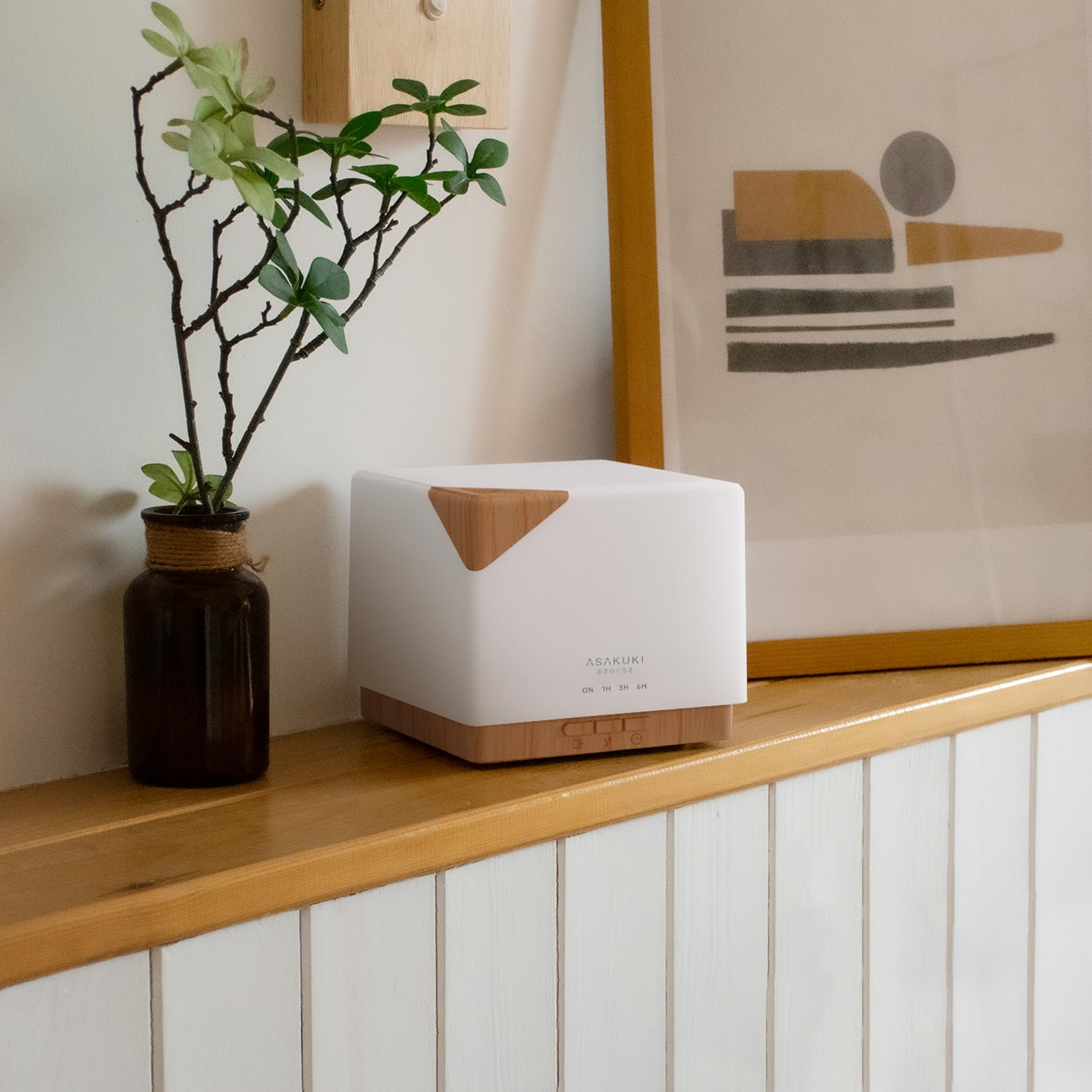 ASAKUKI 700 ml Premium Essential Oil Diffuser, 5 in 1 Ultrasonic Aromatherapy Fragrant Oil Vaporizer Humidifier, Timer and Auto-Off Safety Switch, 7 LED Light Colors, Valentine's Day Gift