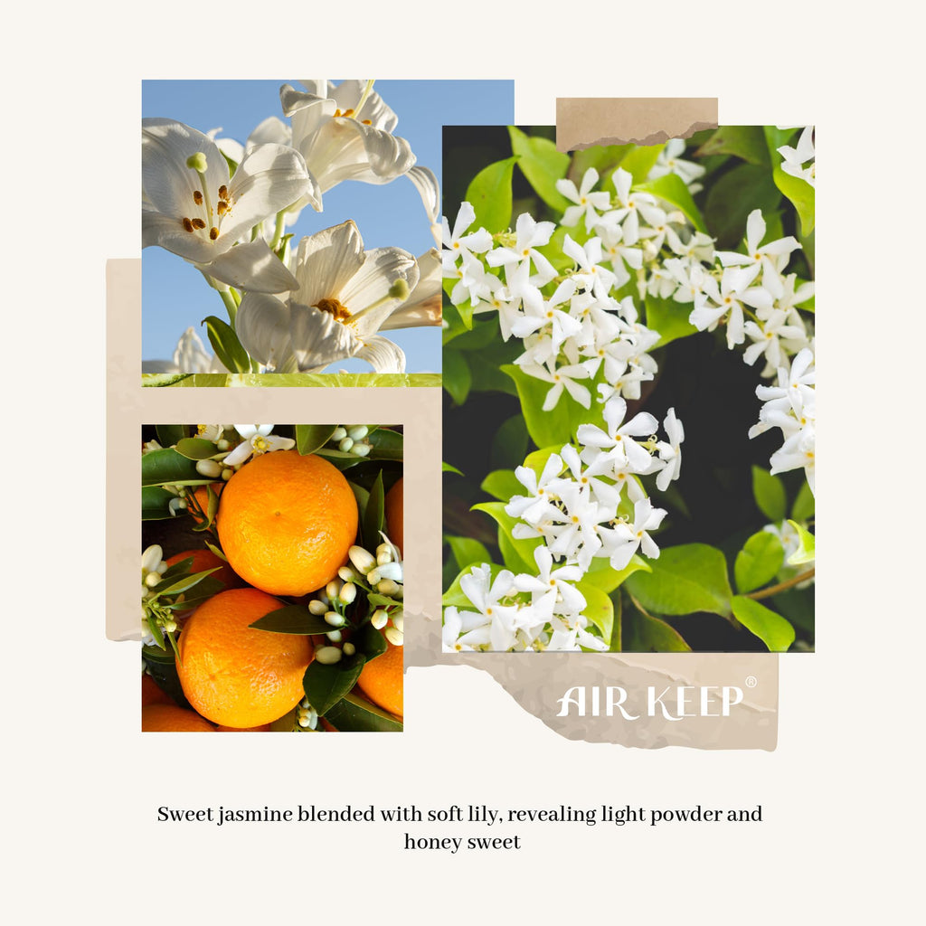 Airkeep Reed Diffuser Set,3.38 fl oz (100 ml) - Clean Linen Oil Diffusers with 8 Reed Sticks,Home Fragrance Reed Diffuser for Bathroom Shelf Decor