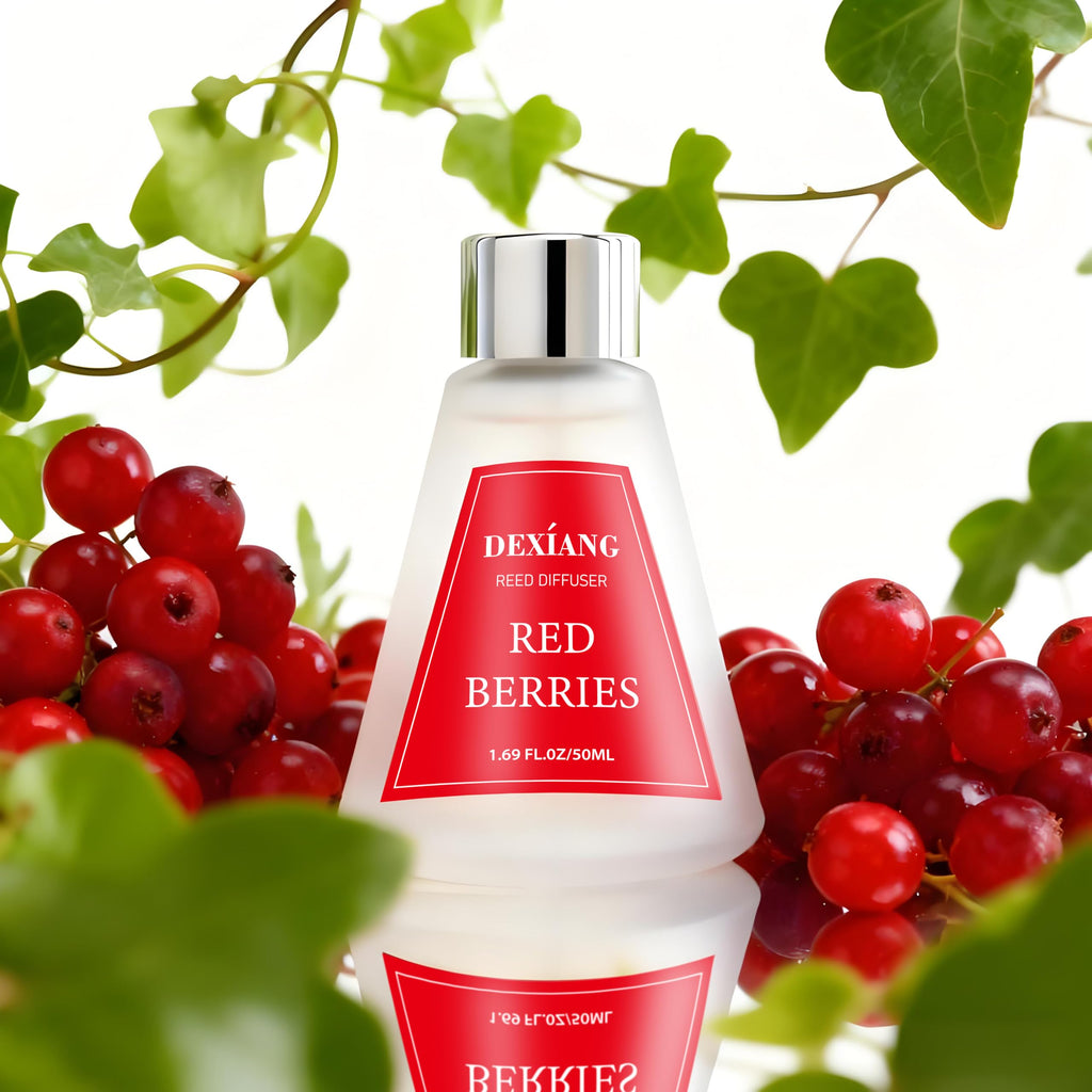 Reed Diffuser Set of 3 Packs, Lemon Verbena/Rose/red Berry, Oil Diffuser Reed Diffuser for for Home, Bathroom, Office Decor 1.7 Fl.oz, Total 5.1Oz