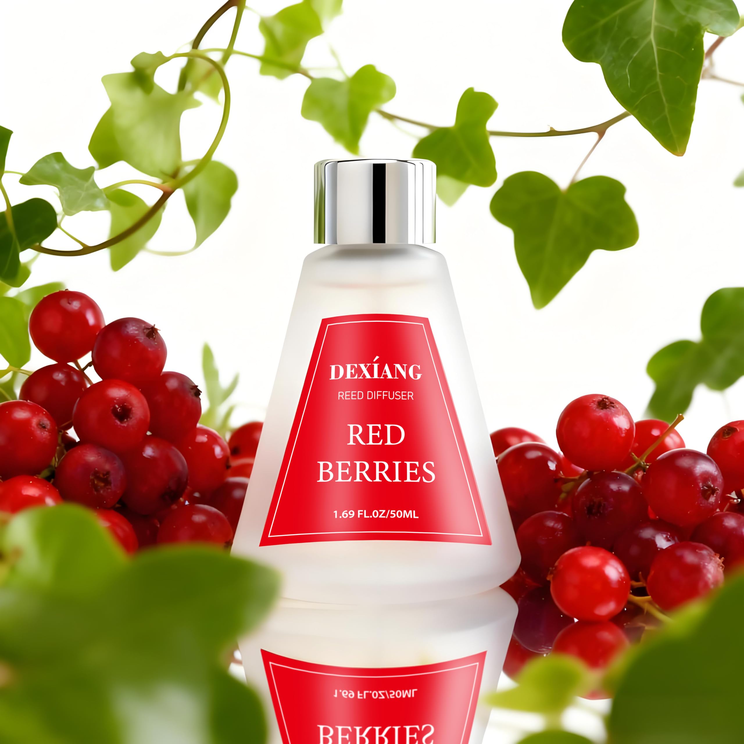 Reed Diffuser Set of 3 Packs, Lemon Verbena/Rose/red Berry, Oil Diffuser Reed Diffuser for for Home, Bathroom, Office Decor 1.7 Fl.oz, Total 5.1Oz