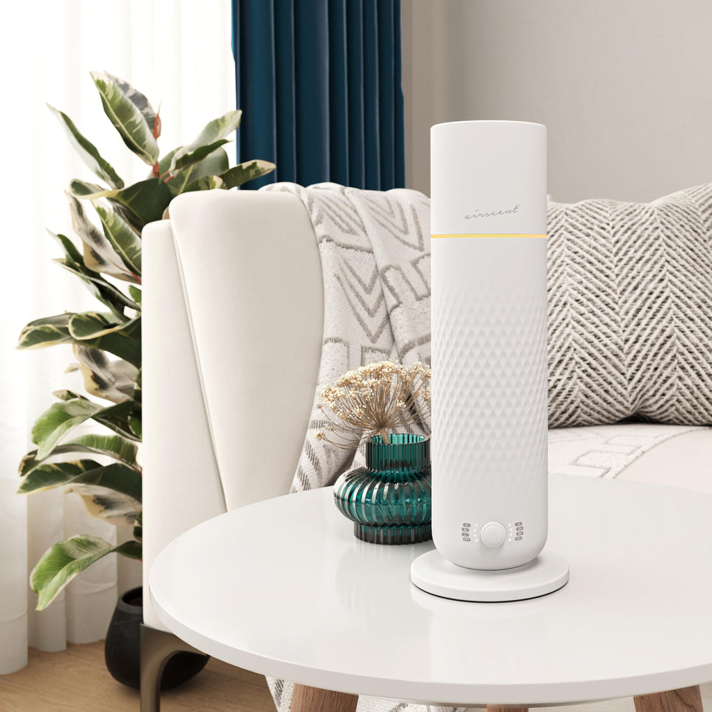 The AirScent Waterless Diffuser - Cold Air Scent Diffuser Oil Machine for Homes Offices Hotels and Spas - Aromatherapy Diffuser for Aesthetic Scenting - White - 4.05 Oz - Fragrance Oil Not Included