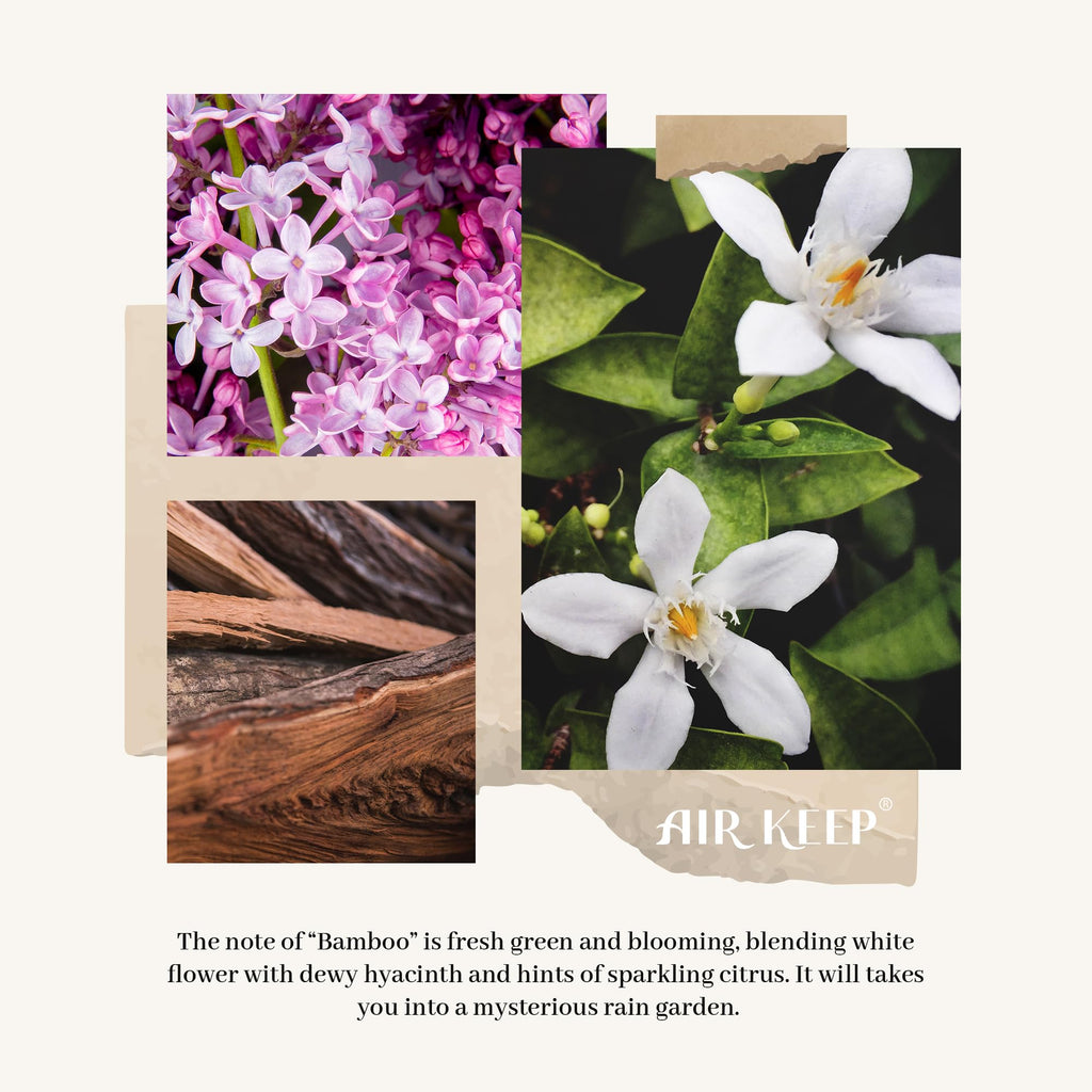 Airkeep Reed Diffuser Set,3.38 fl oz (100 ml) - Clean Linen Oil Diffusers with 8 Reed Sticks,Home Fragrance Reed Diffuser for Bathroom Shelf Decor