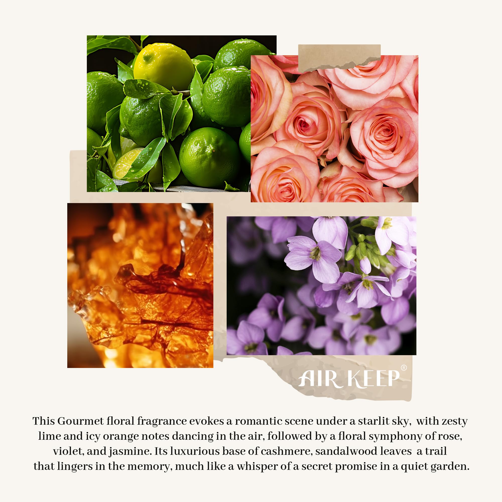 Airkeep Reed Diffuser Set,3.38 fl oz (100 ml) - Clean Linen Oil Diffusers with 8 Reed Sticks,Home Fragrance Reed Diffuser for Bathroom Shelf Decor