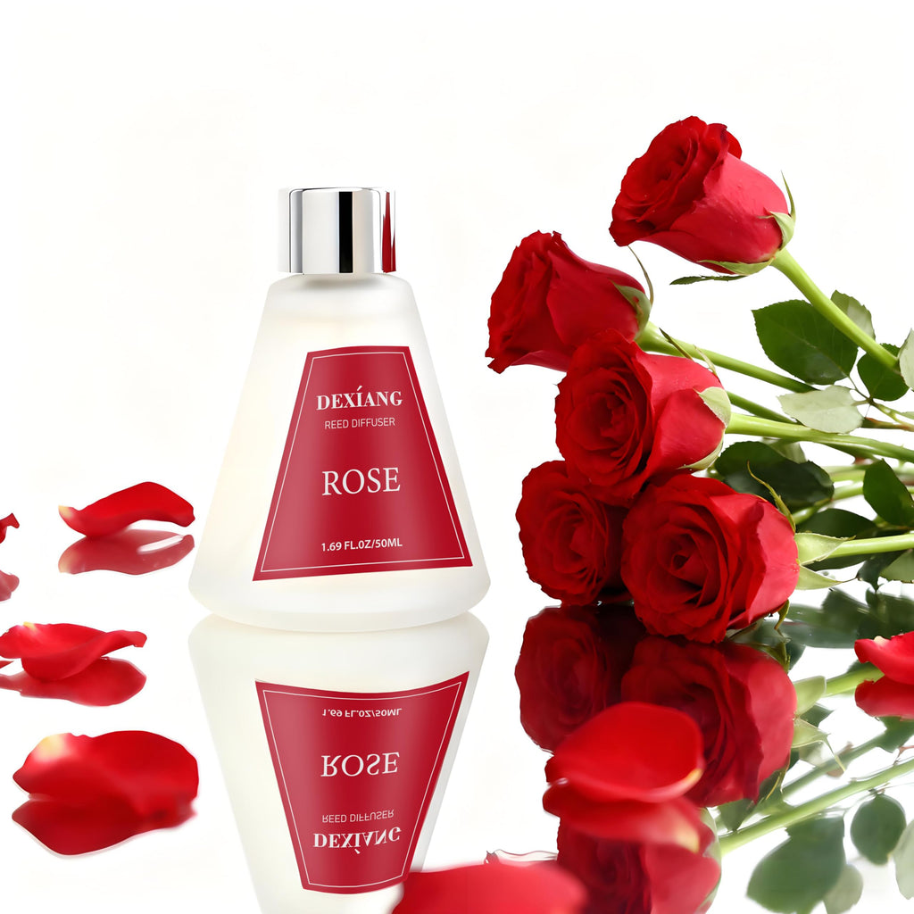 Reed Diffuser Set of 3 Packs, Lemon Verbena/Rose/red Berry, Oil Diffuser Reed Diffuser for for Home, Bathroom, Office Decor 1.7 Fl.oz, Total 5.1Oz