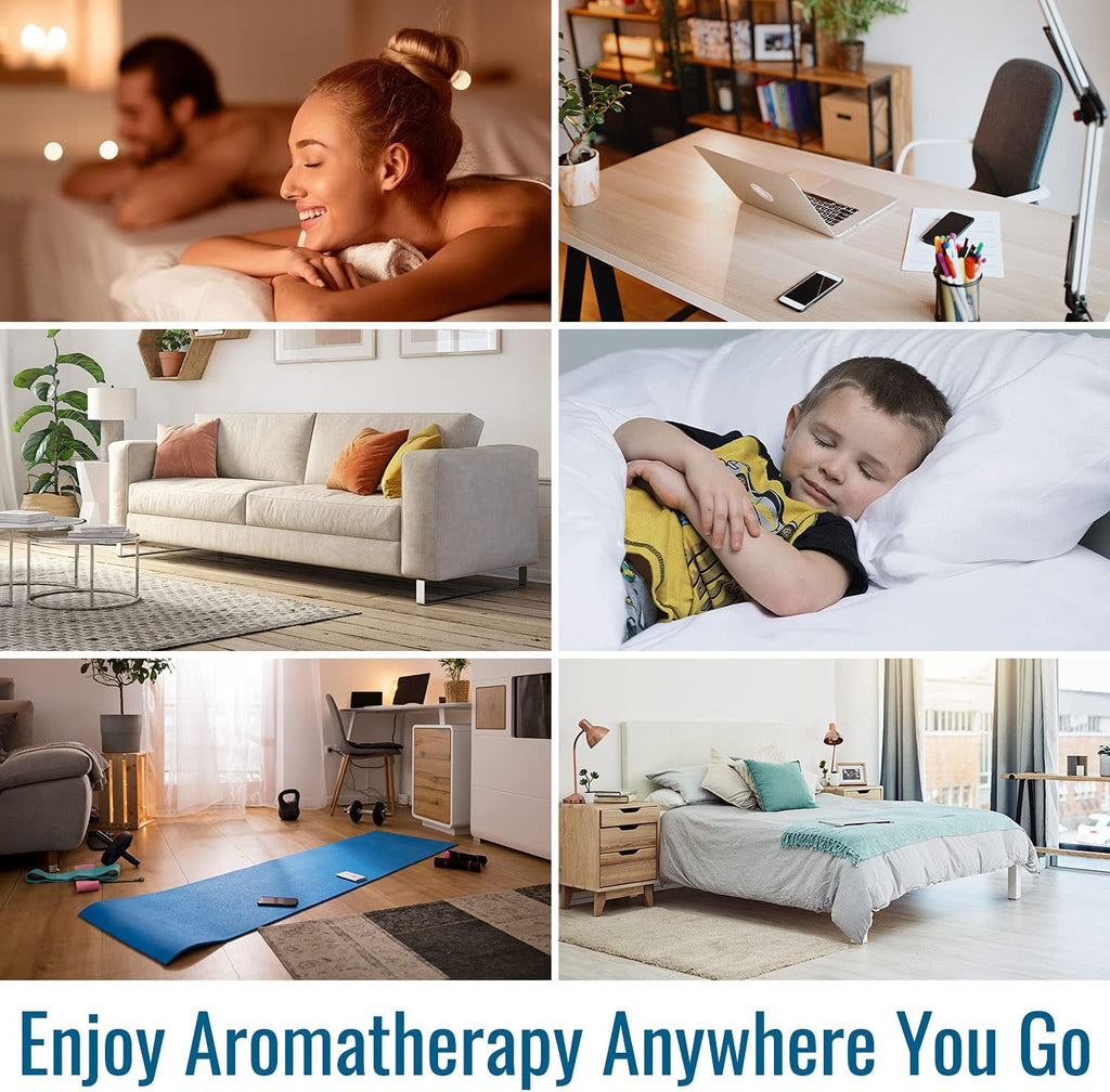 HealthSmart 500ML Essential Oil Diffuser for Large Rooms, Cool Mist Humidifier and Aromatherapy Diffuser, Adjustable Timer, Mist Mode and 7 LED Light Colors, White (Pack of 1)