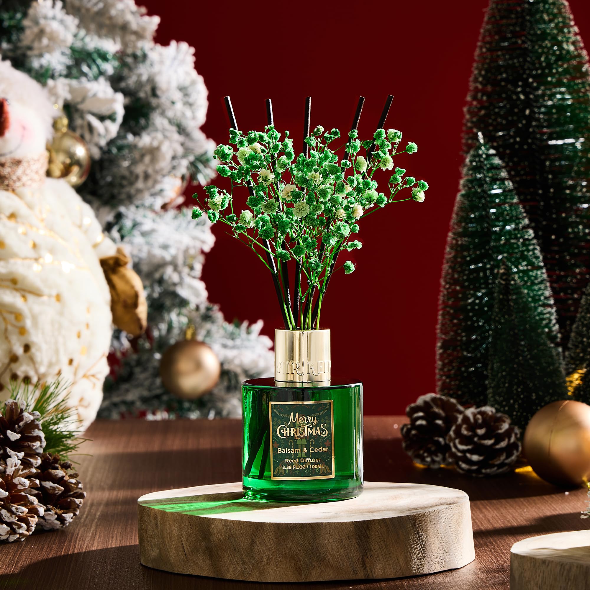 Airkeep Reed Diffuser Set,3.38 fl oz (100 ml) - Clean Linen Oil Diffusers with 8 Reed Sticks,Home Fragrance Reed Diffuser for Bathroom Shelf Decor