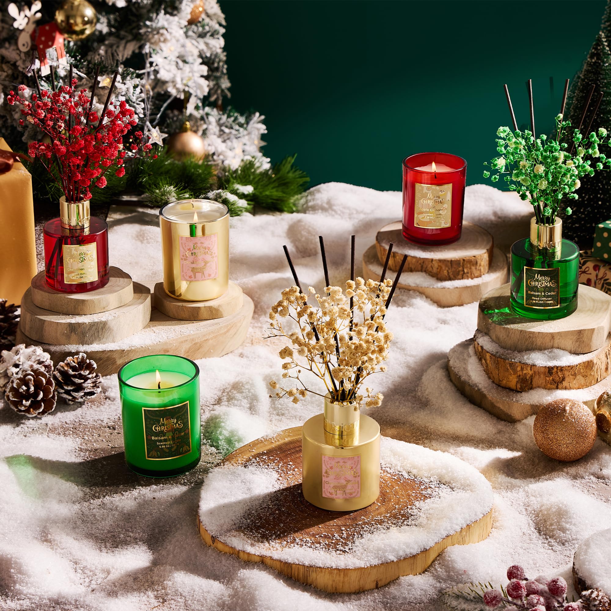 Airkeep Reed Diffuser Set,3.38 fl oz (100 ml) - Clean Linen Oil Diffusers with 8 Reed Sticks,Home Fragrance Reed Diffuser for Bathroom Shelf Decor